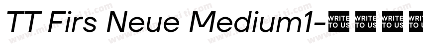 TT Firs Neue Medium1字体转换